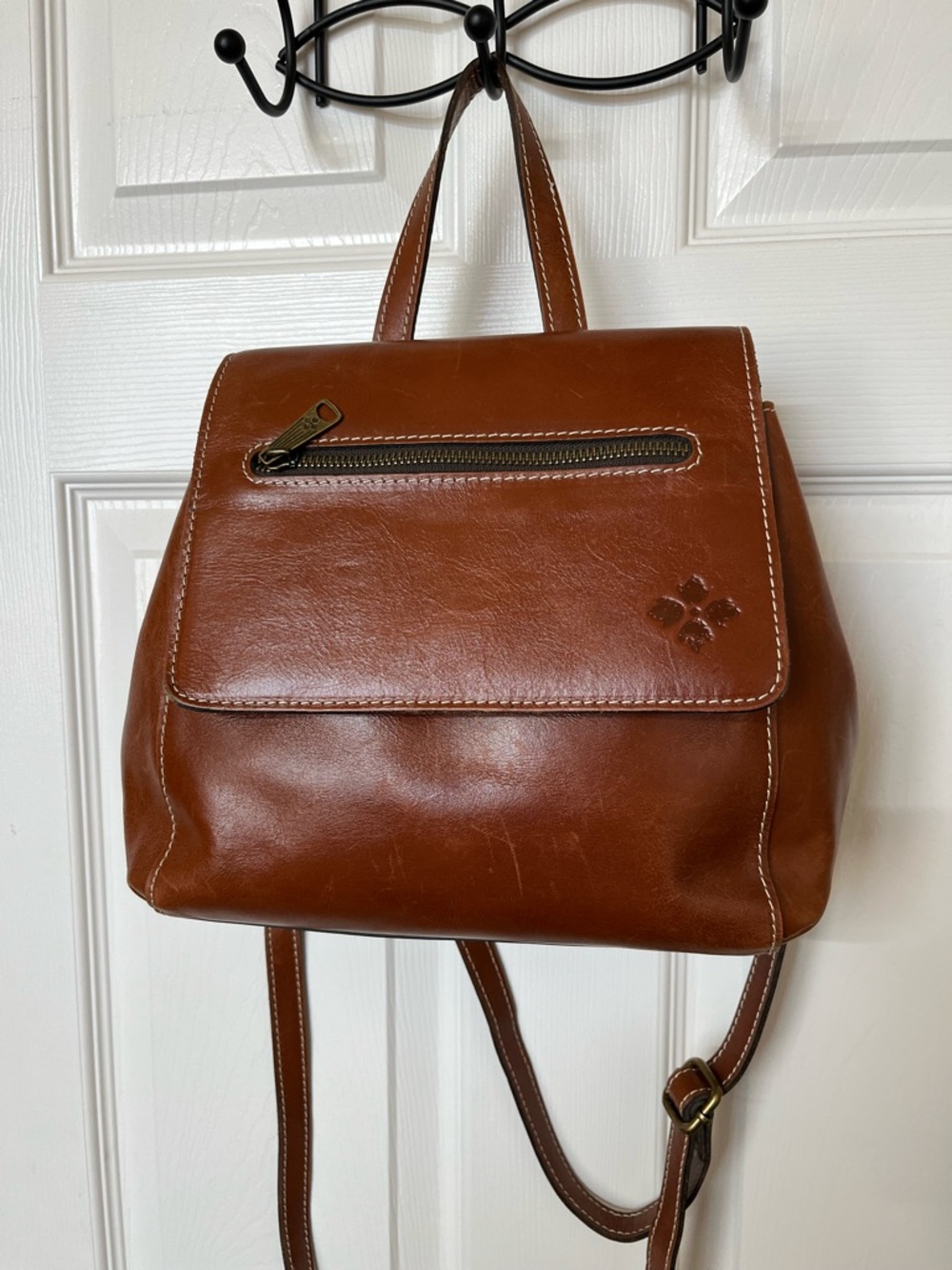 Patricia Nash Brown Leather Convertible Backpack